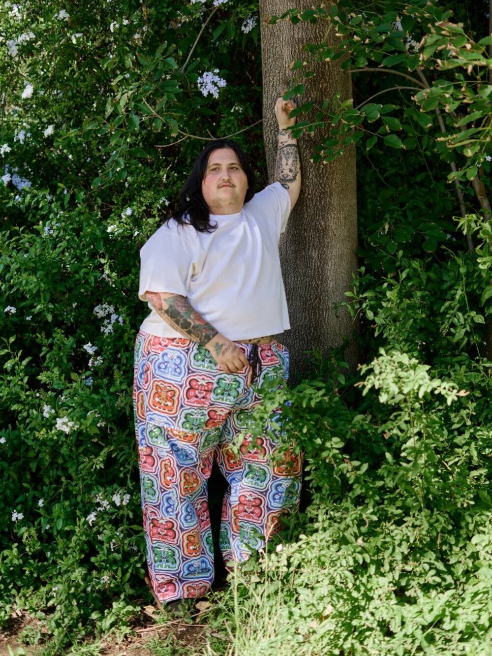 Big Bud Press Drop Pocket Cargo Pants, Butterfly Kaleidoscope, Size S (Unisex) - Picture 8 of 9